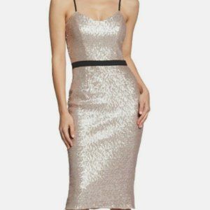 Dress The Population - Emma Sequin Midi Dress - Bone